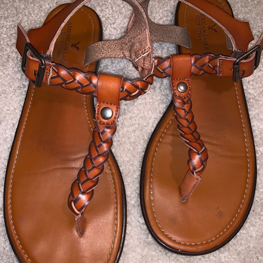 AEO Braided Strappy Sandal Size 9